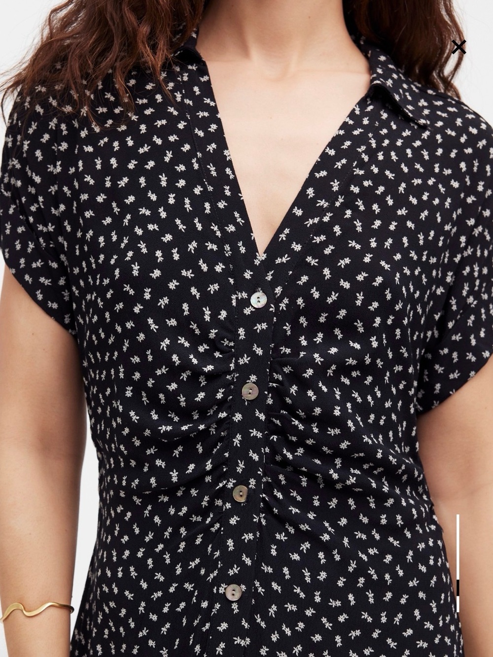 Madewell Button-Front Midi Shirtdress in Floral - Picture 6 of 8